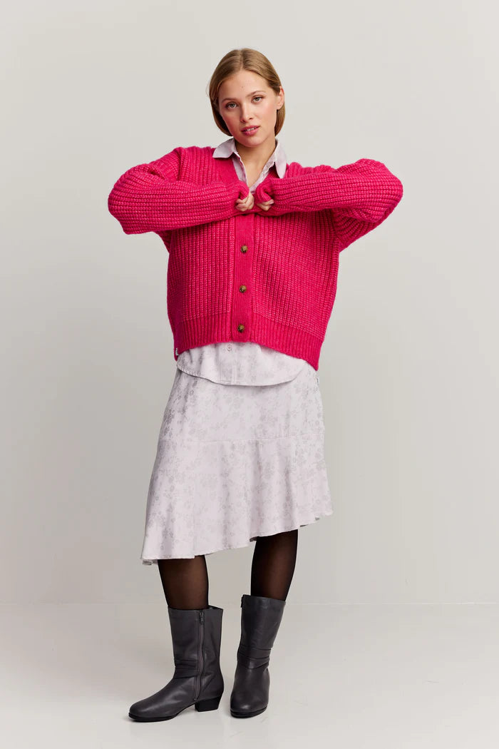 Makia naisten neuletakki Florence Cardigan, pinkki