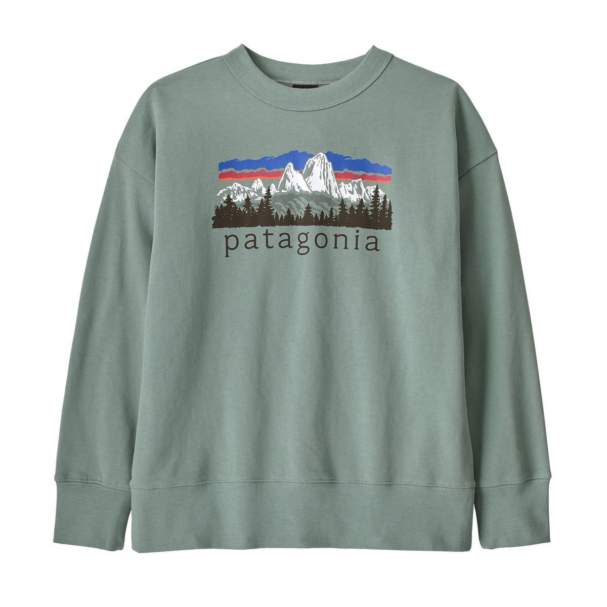 Patagonia lasten collegepaita Kids' Crew Sweatshirt, vaaleanvihreä