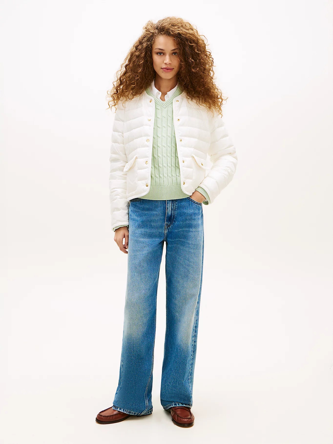 Tommy Hilfiger naisten takki Feminine LW Down Jacket, valkoinen