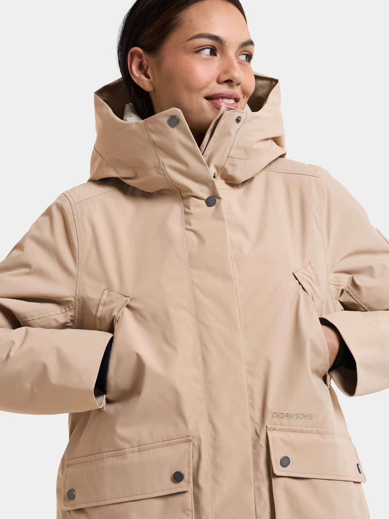 Didriksons naisten parkatakki Melody, vaalea beige