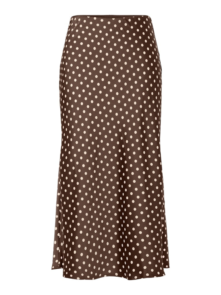 Y.A.S hame, YASPELLA HW MIDI SKIRT S. NOOS Pinecone Small Ecru dots