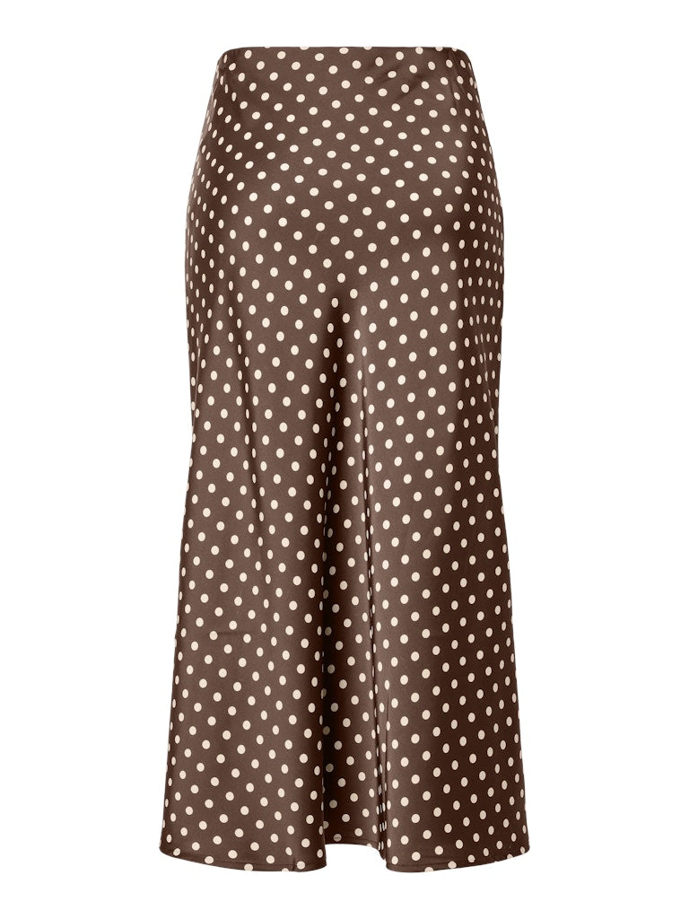 Y.A.S hame, YASPELLA HW MIDI SKIRT S. NOOS Pinecone Small Ecru dots