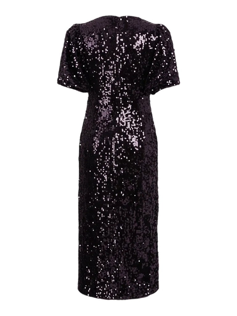 Y.A.S naisten mekko Yassofie 2/4 Sequin Midi Dress, Shadow Purple