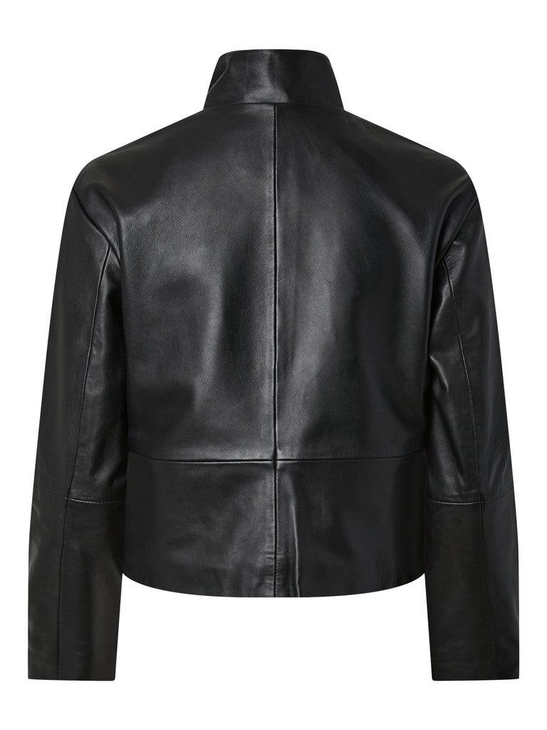 YAS naisten nahkatakki Yasnappa Leather Jacket, musta