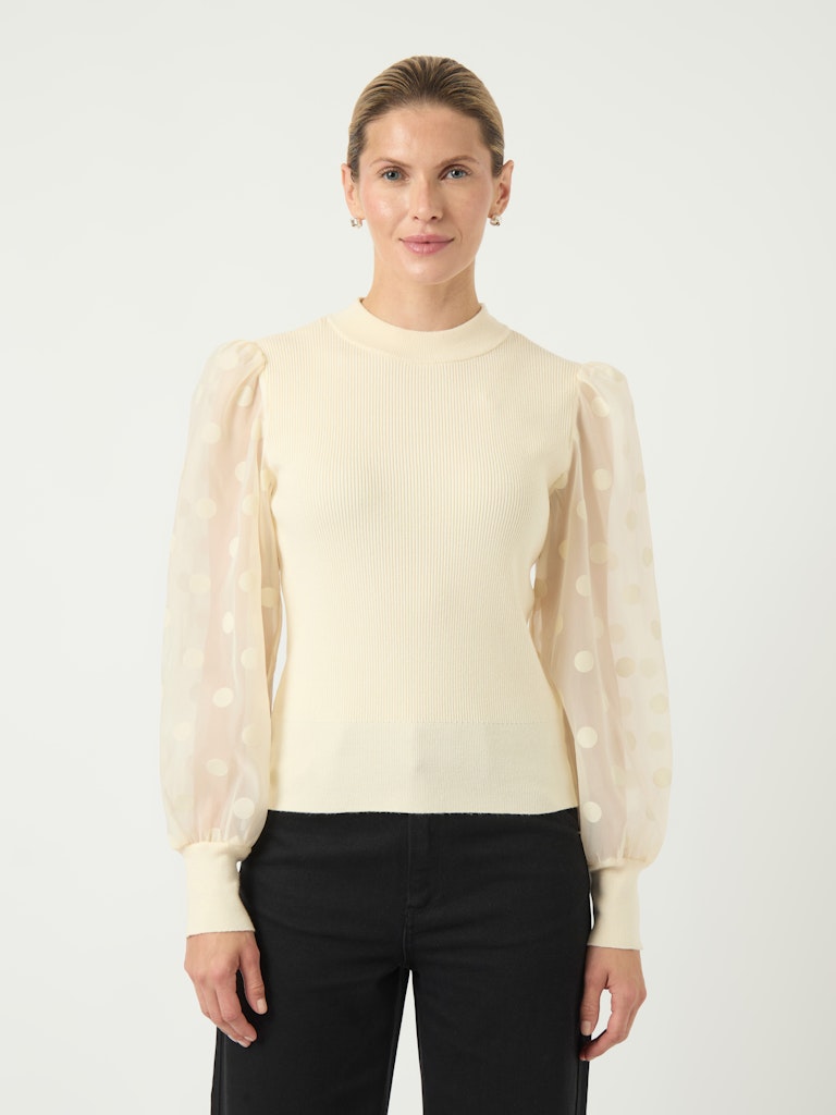 Y.A.S naisten pusero K-YASDOTME LS KNIT PULLOVER S. NOOS, Birch