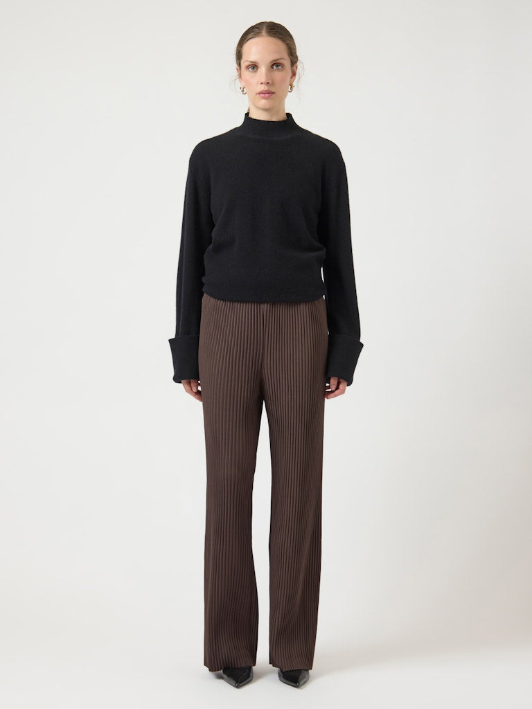 Y.A.S naisten housut K Yasalisa HW Pant S. Noos, Chocolate Brown