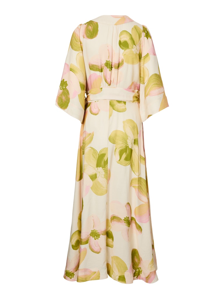 Y.A.S midimekko Yasmarga 3/4 Wrap Long Dress, Pristine Marga AOP