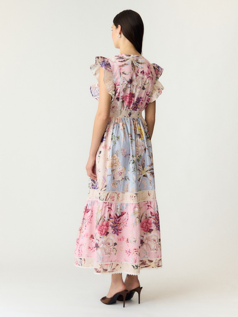 Y.A.S mekko YasMessa Cs Long Dress, Pristine W. Ballerina/Sky