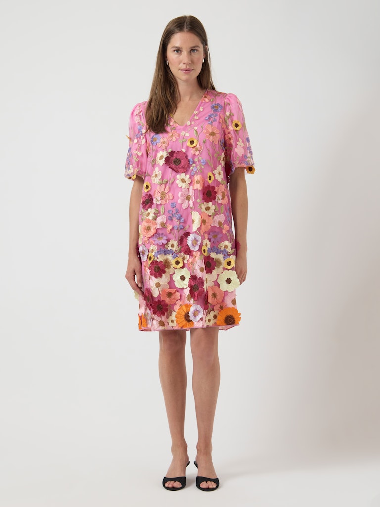 Y.A.S naisten mekko YASFlowering SS Dress, Pink Lavender Multi