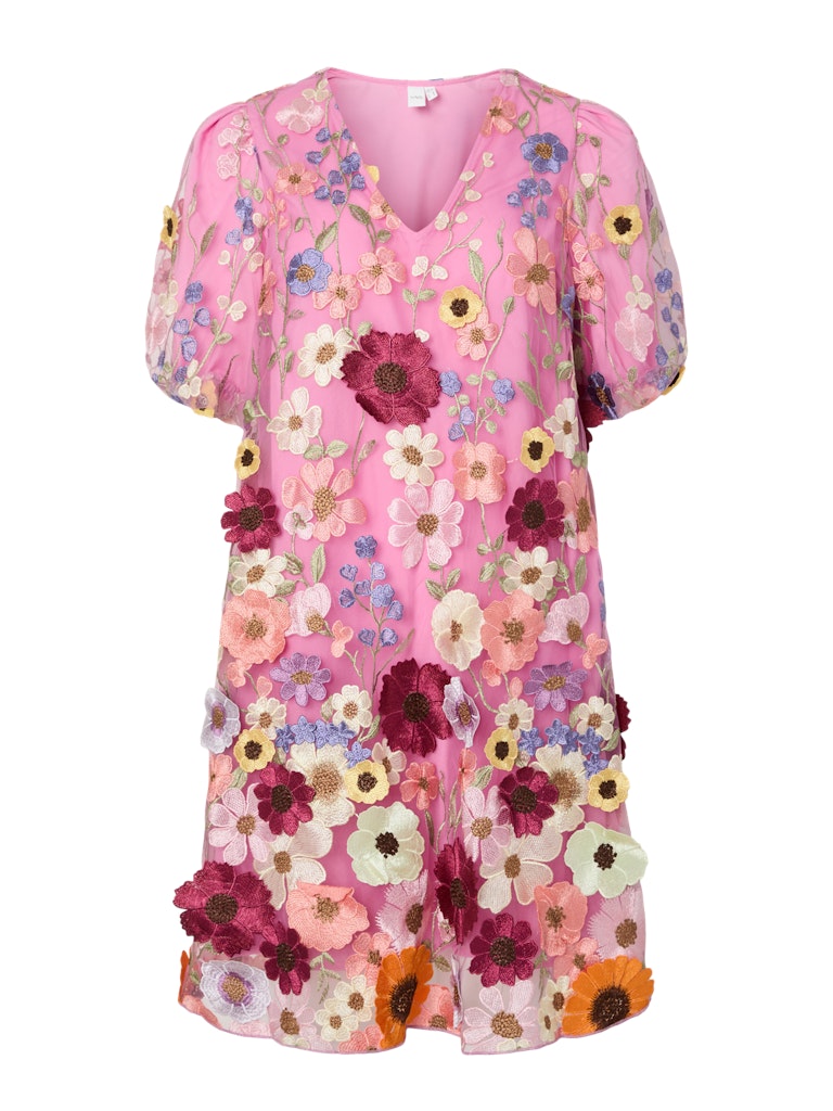 Y.A.S naisten mekko YASFlowering SS Dress, Pink Lavender Multi