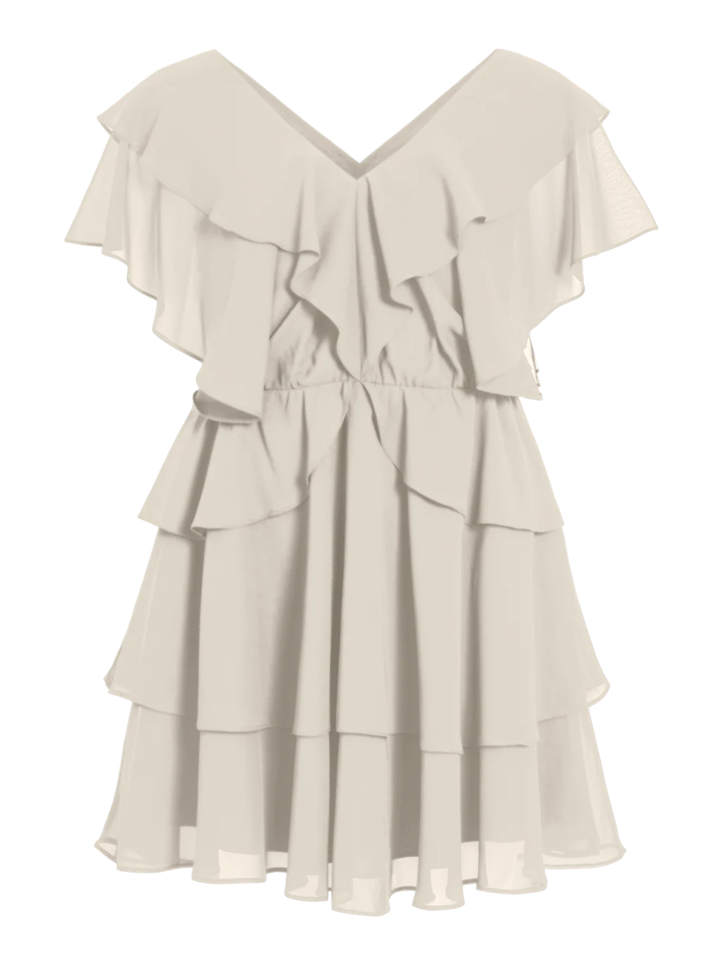 Vila naisten mekko Vifalia Short Sleeved Short Dress, Birch