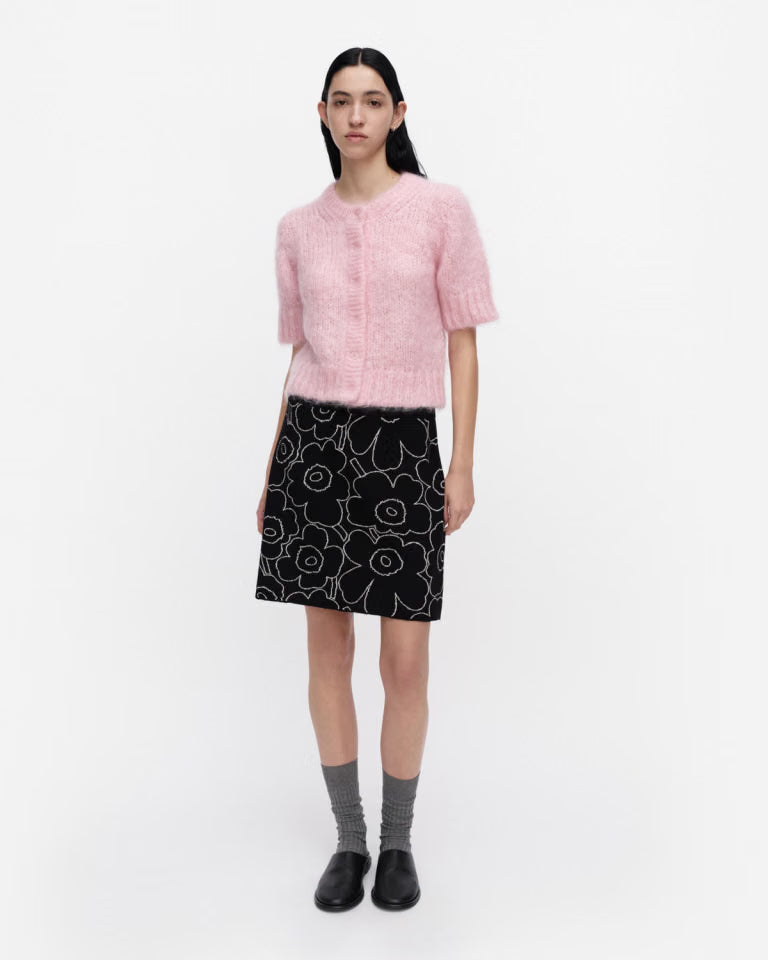Marimekko naisten hame Vapaus Piirto Unikko, musta kuosi