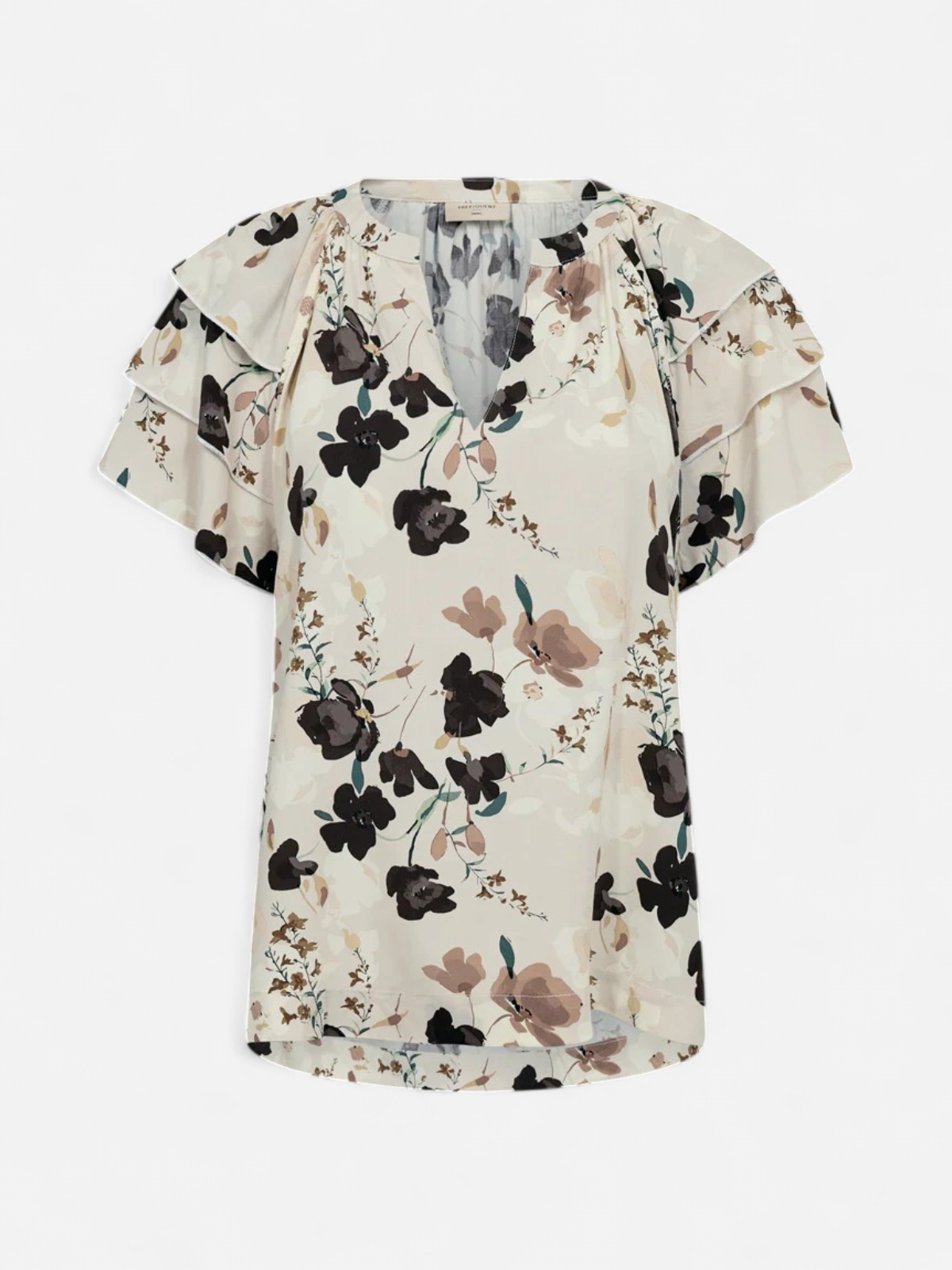 ADNEY BLOUSE, Moonbeam w. Coffee Bean - Kekäle.fi