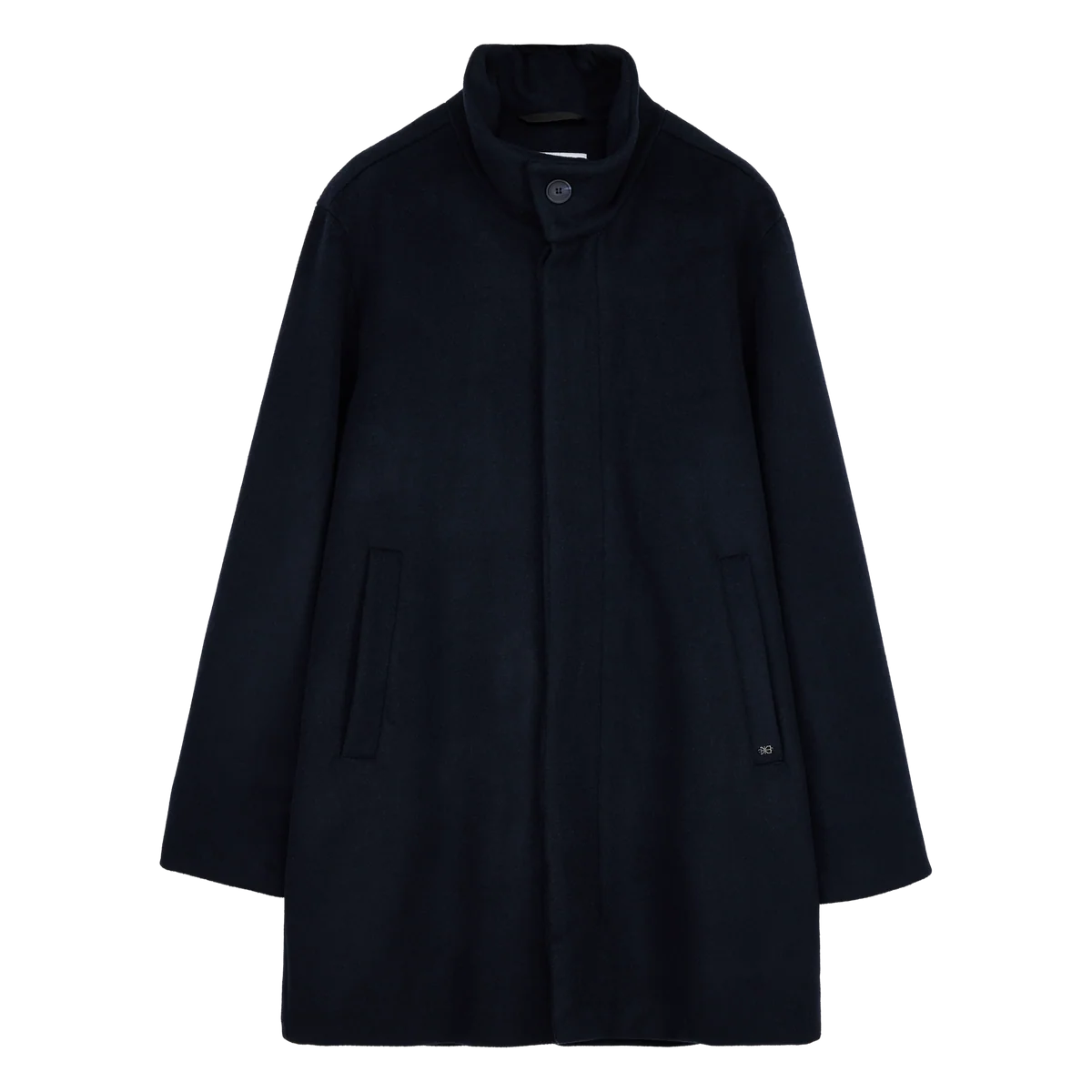 Makia miesten villakangastakki Granton Light Pea Coat, tummansininen