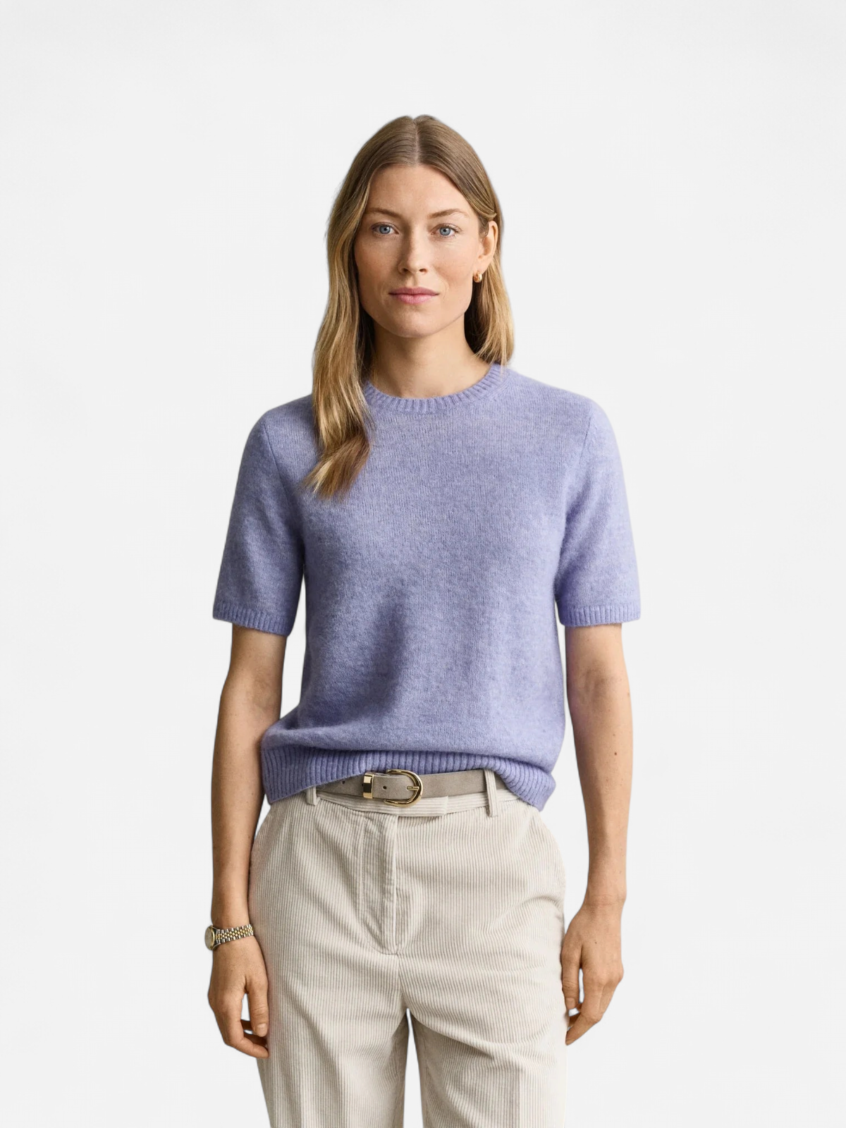 Gant naisten neulepusero Alpaca Blend C-Neck SS, Misty Lavender - Kekäle.fi