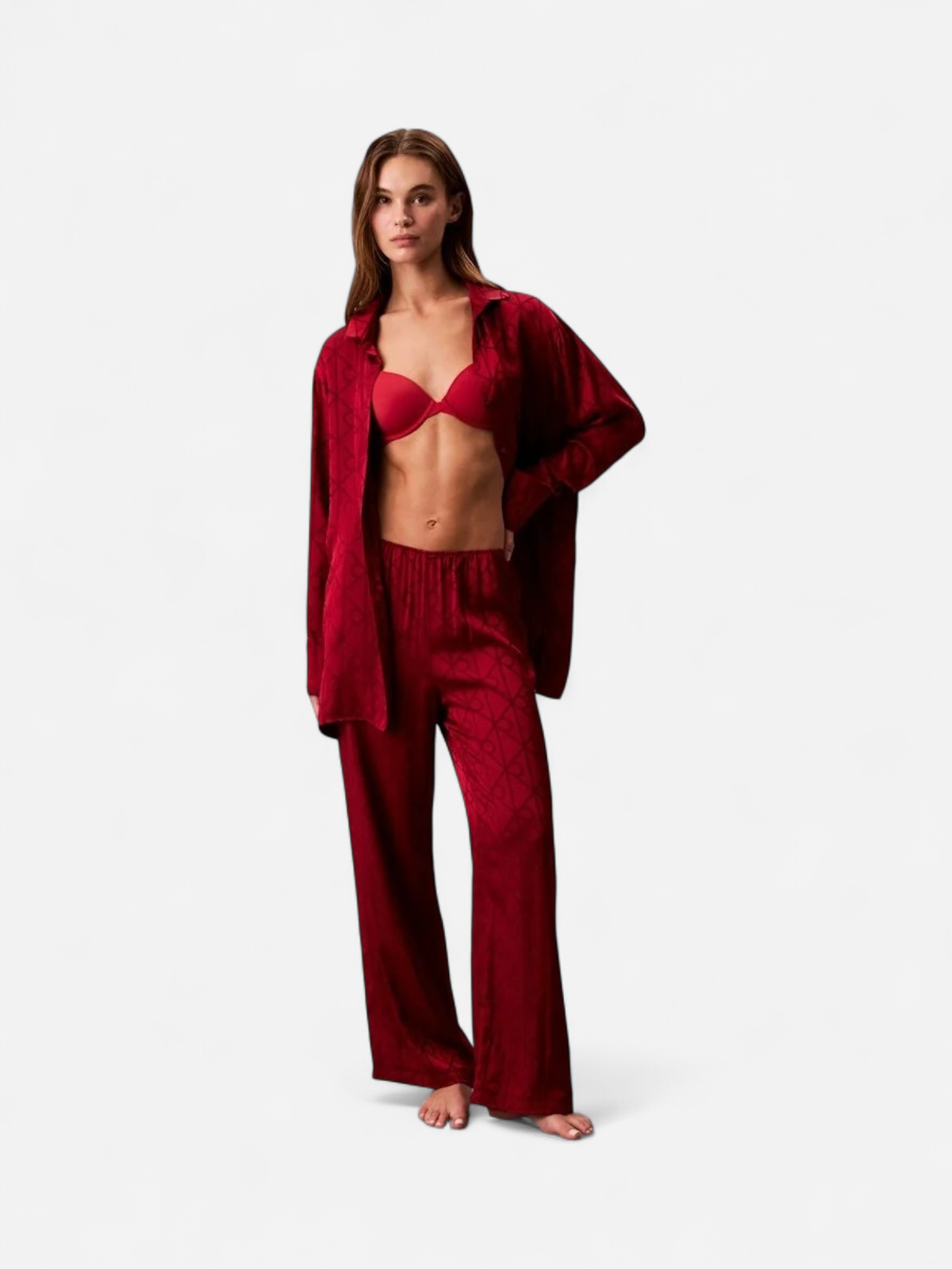 Calvin klein naisten pyjamahousut, AOP PANT PUNAINEN - Kekäle.fi