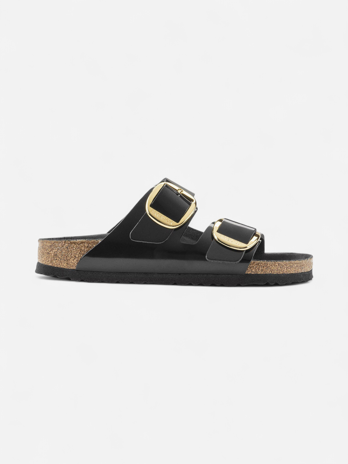 Arizona Big Buckle Leather PATENT NARROW MUSTA - Kekäle.fi