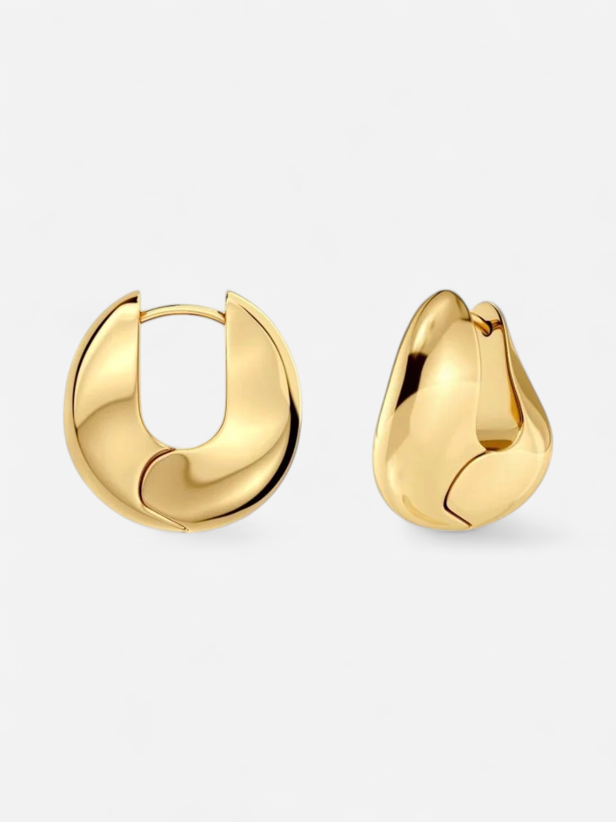 Edblad naisten korvakorut Azura Hoops L, Gold pleated - Kekäle.fi