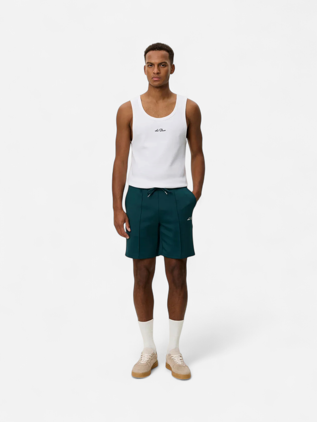 Les Deux miesten shortsit Ballier Crew Track Shorts, vihreä - Kekäle.fi