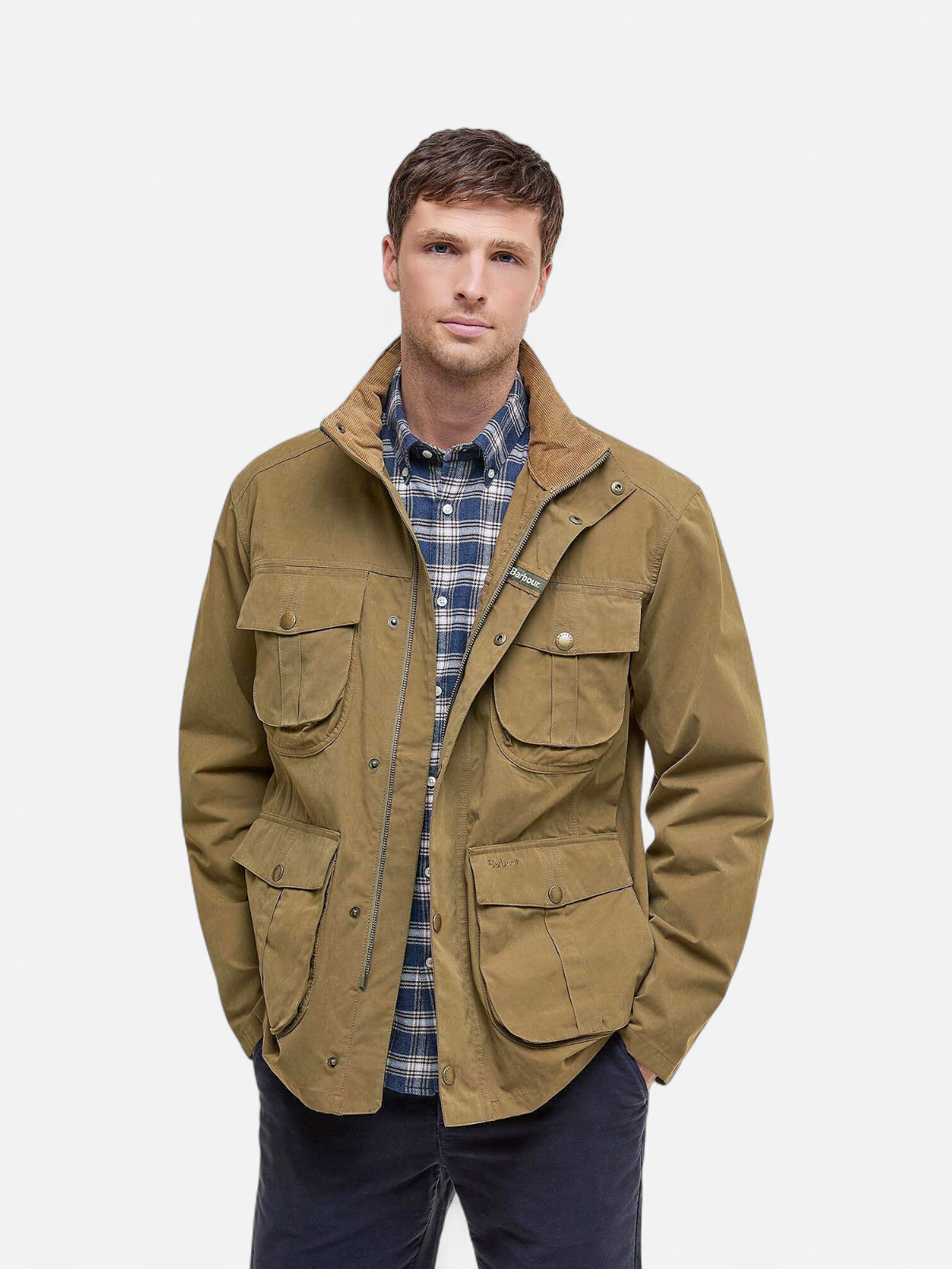 Barbour miesten takki Sanderling Casual Jacket, vaalea armeijanvihreä - Kekäle.fi