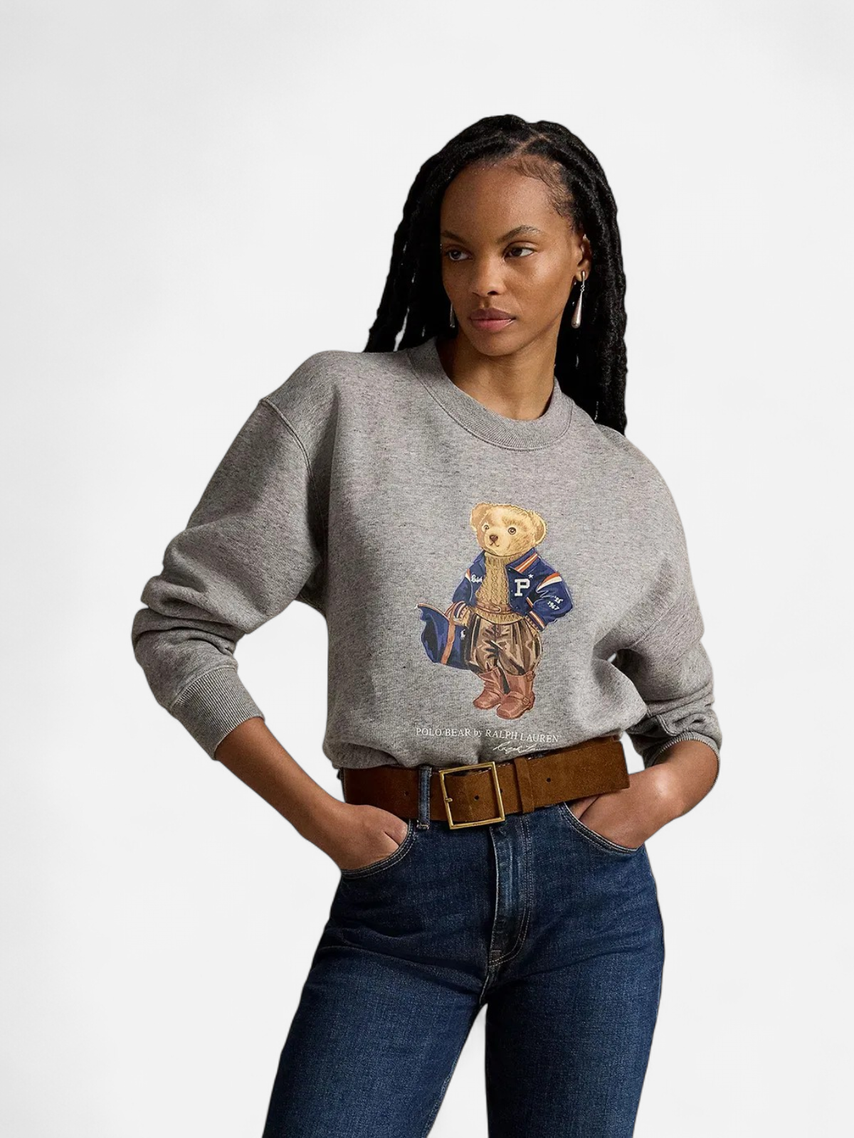BEAR KNIT-SWEATSHIRT VAALEANHARMAA MELEE - Kekäle.fi