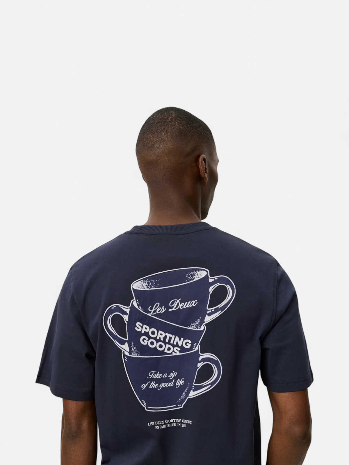 Les Deux miesten t-paita Ben Coffee Artist T-shirt, tummansininen - Kekäle.fi