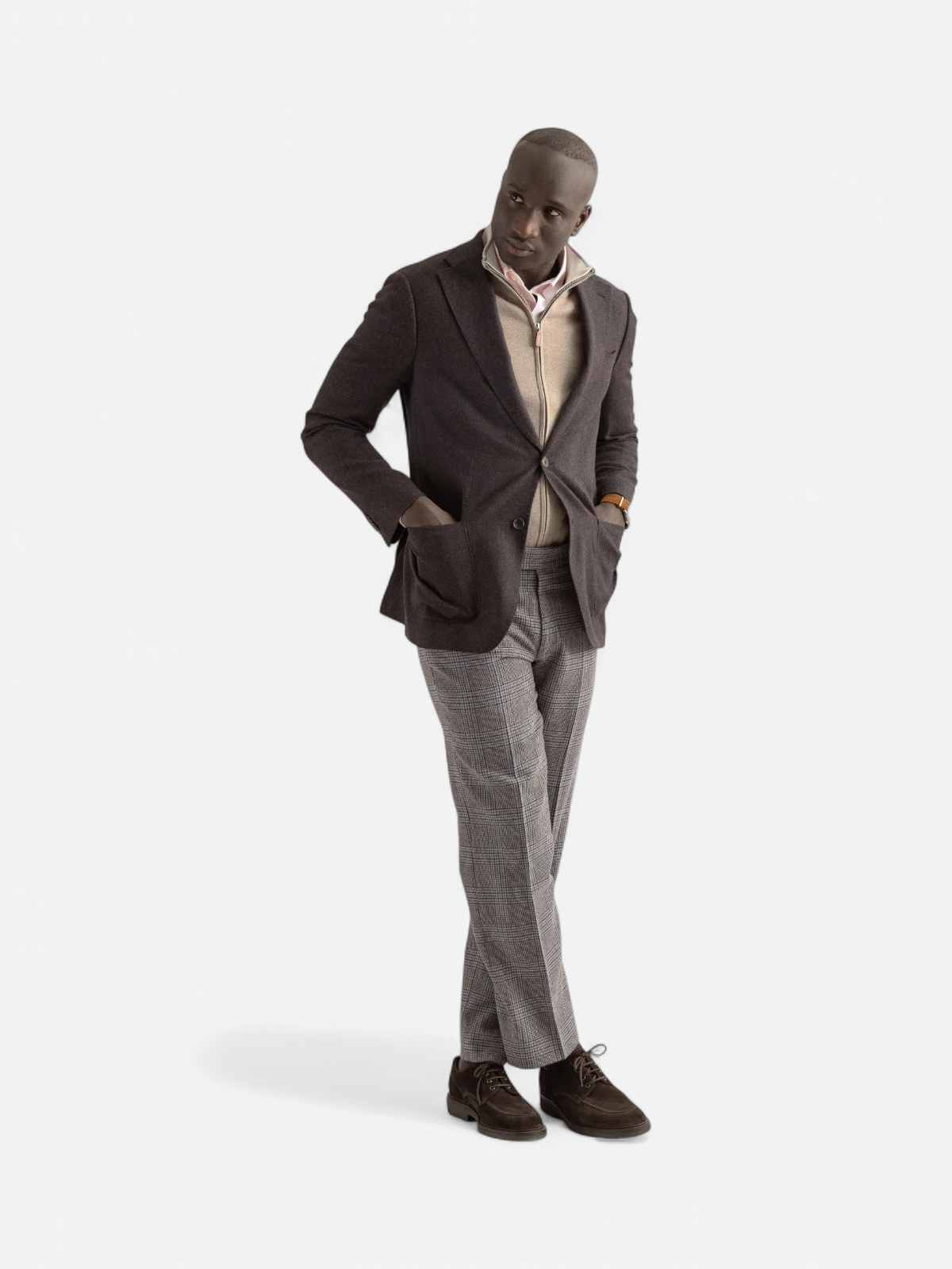 BERGAMO HALF LINED BLAZER Ruskea - Kekäle.fi