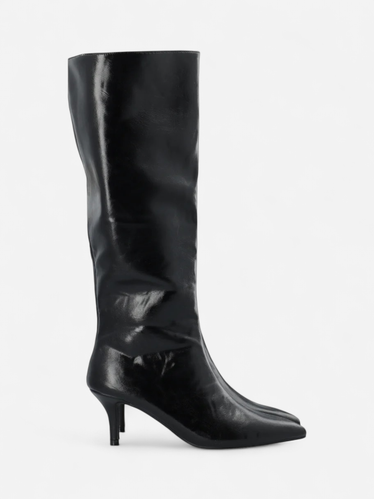 BIATYRA Knee High Boot Faux Leather MUSTA - Kekäle.fi