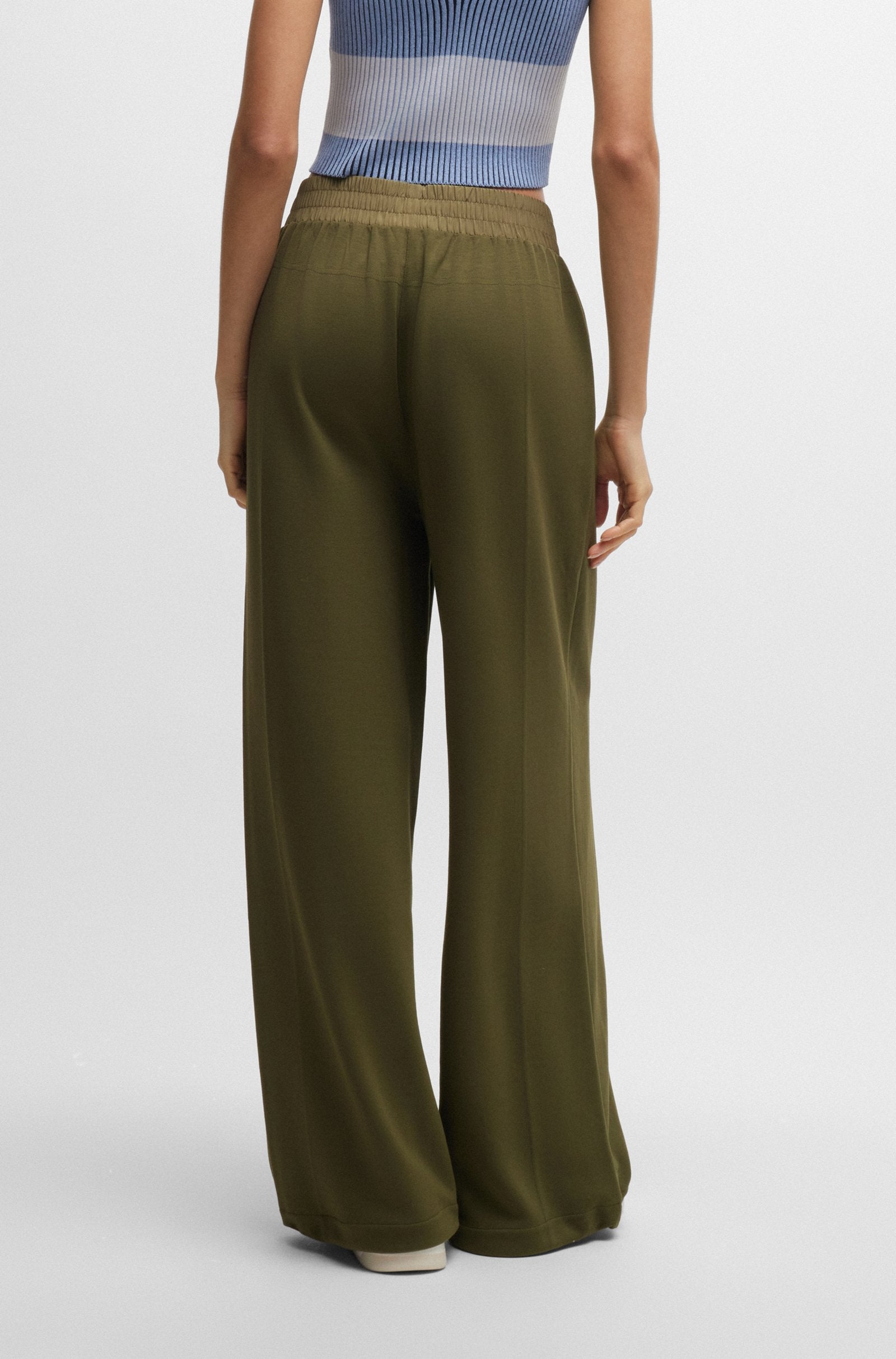 boss-orange-naisten-housut-ecara-jersey-pant-armeijanvihrea-2