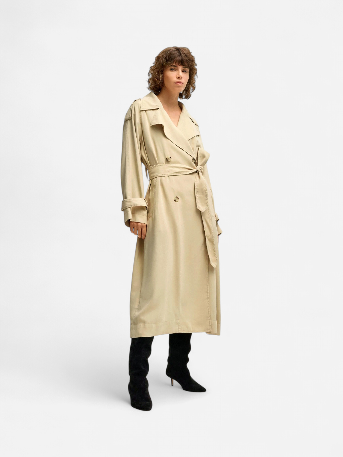 BOSS Orange naisten trenssi, COLUENT COAT Vaalea Beige - Kekäle.fi