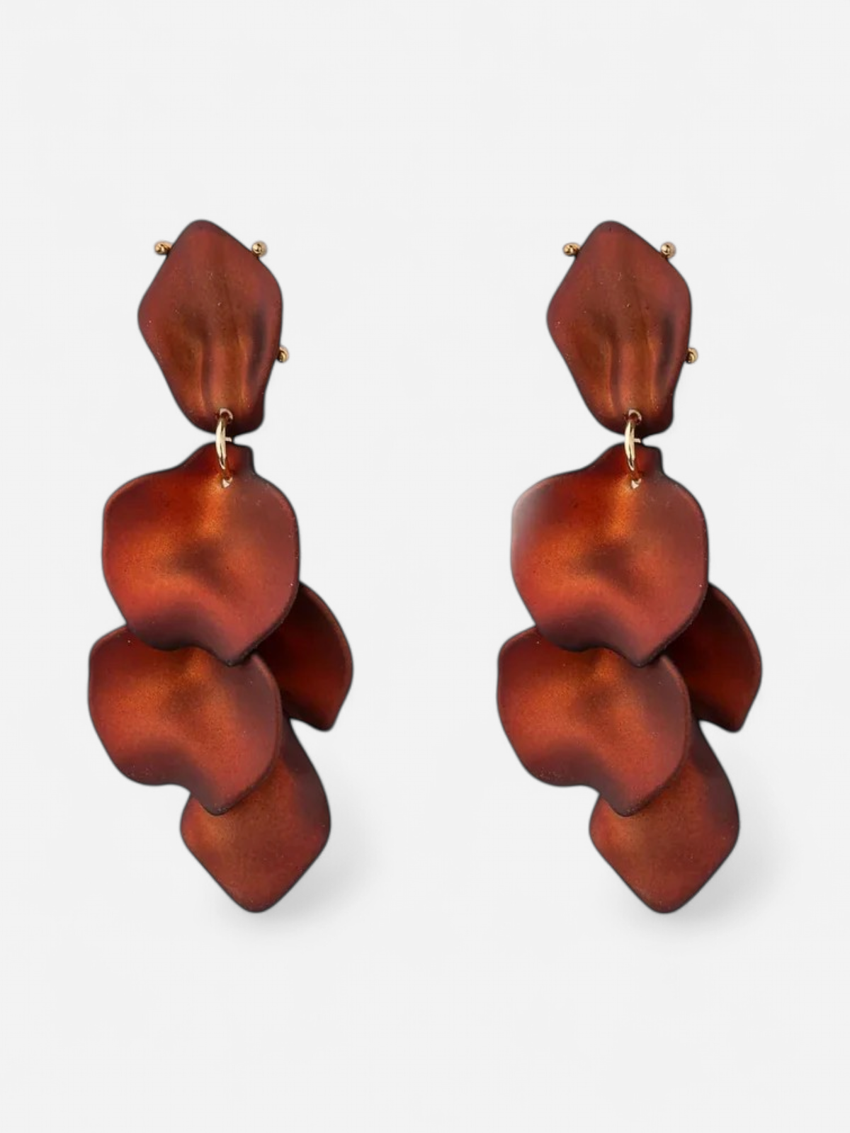 Bow 19 korvakorut LEAF EARRING PEARL, Poltettu Oranssi - Kekäle.fi