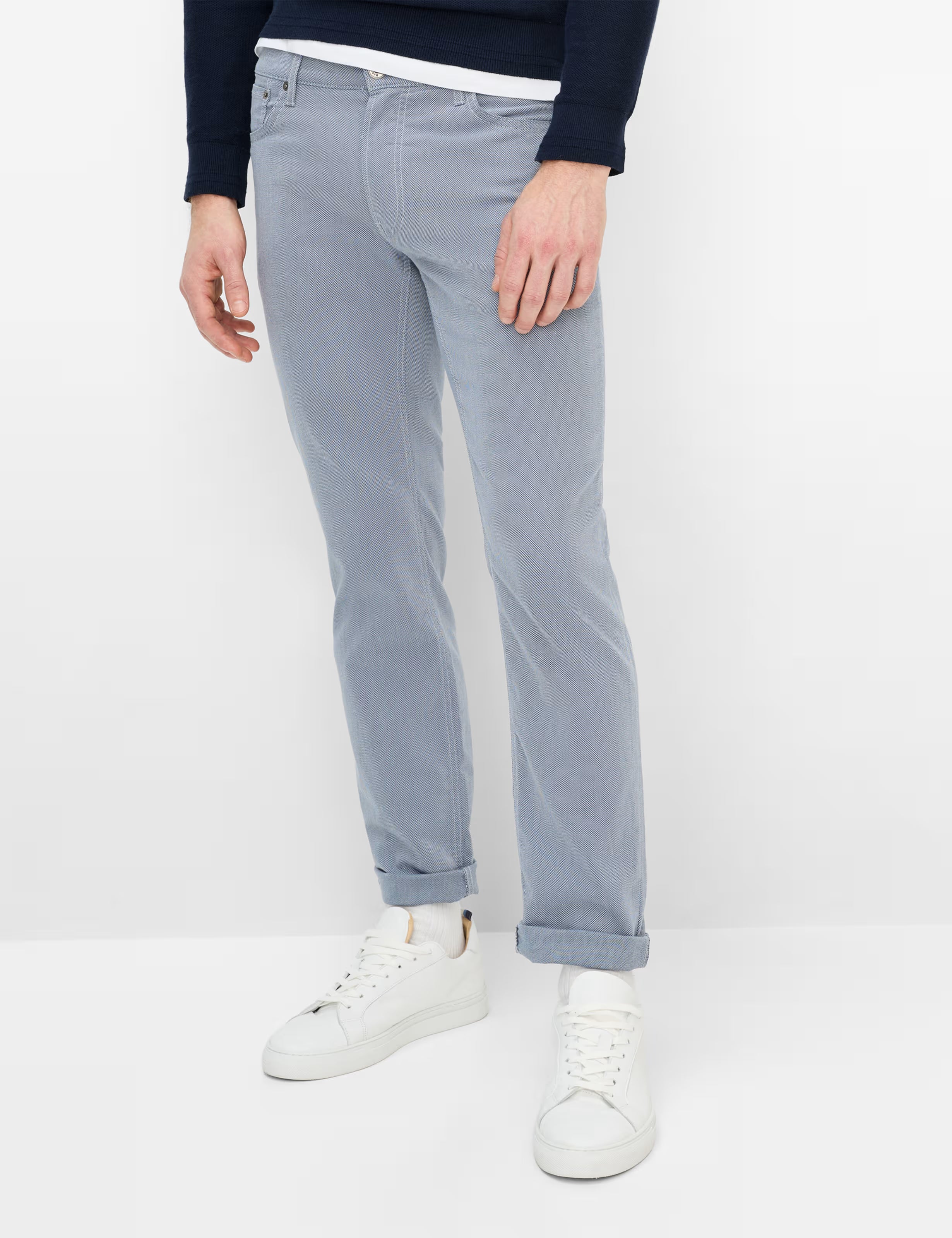 Brax miesten housut Chuck Tri-Flex Modern Fit Stucture, sininen