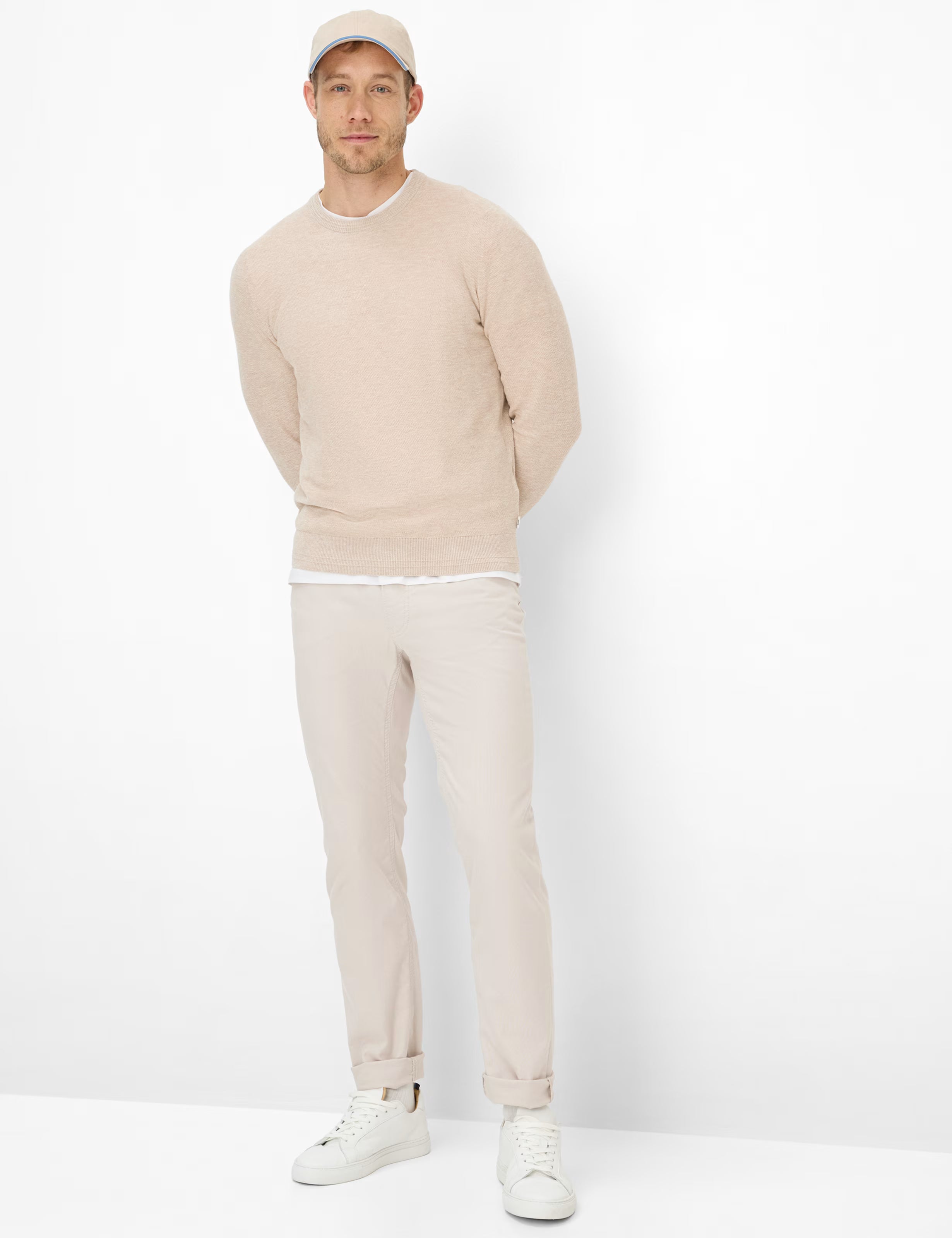 Brax miesten housut Chuck Tri-Flex Modern Fit Stucture, beige