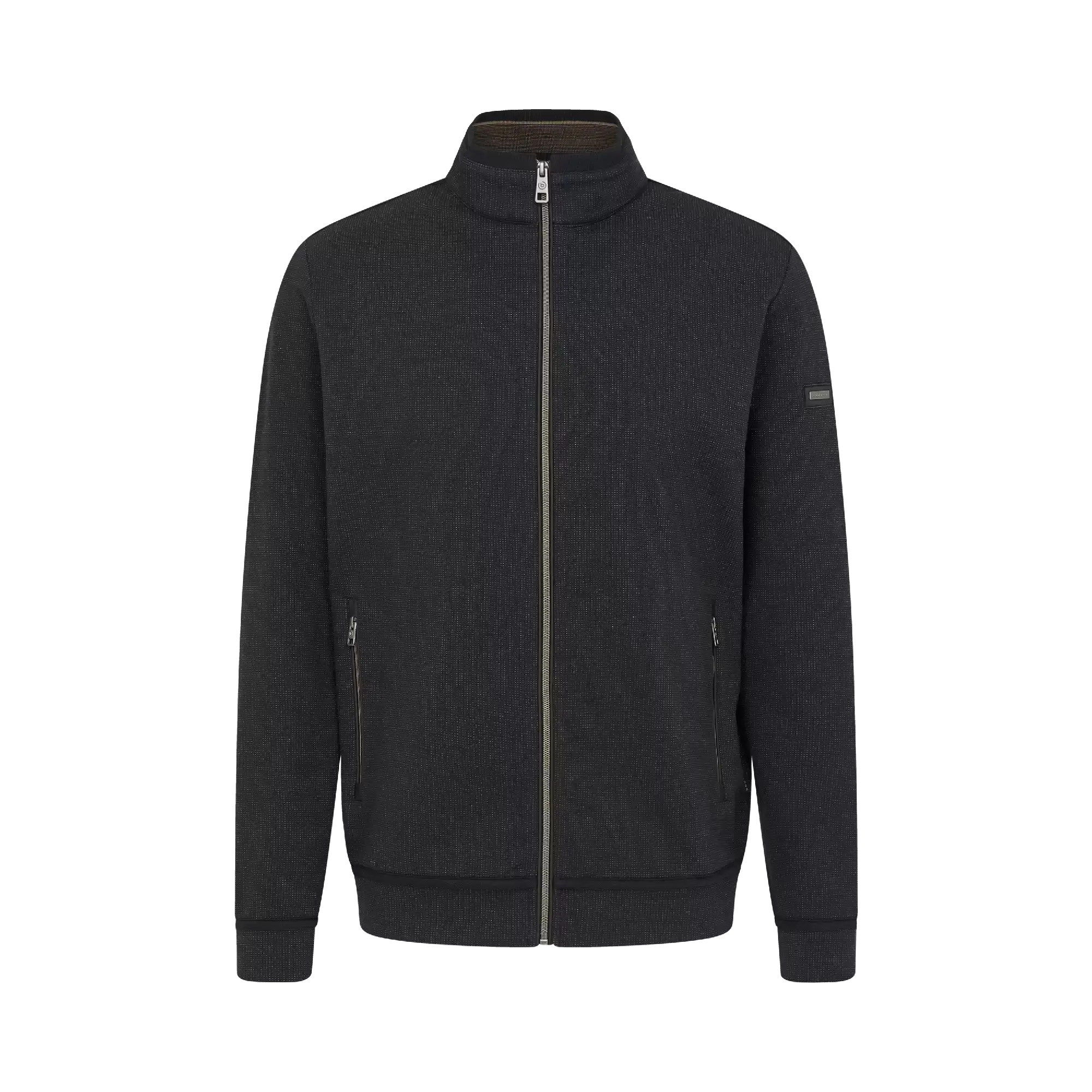 bugatti-miesten-collegetakki-full-zip-sweatshirt-musta-3