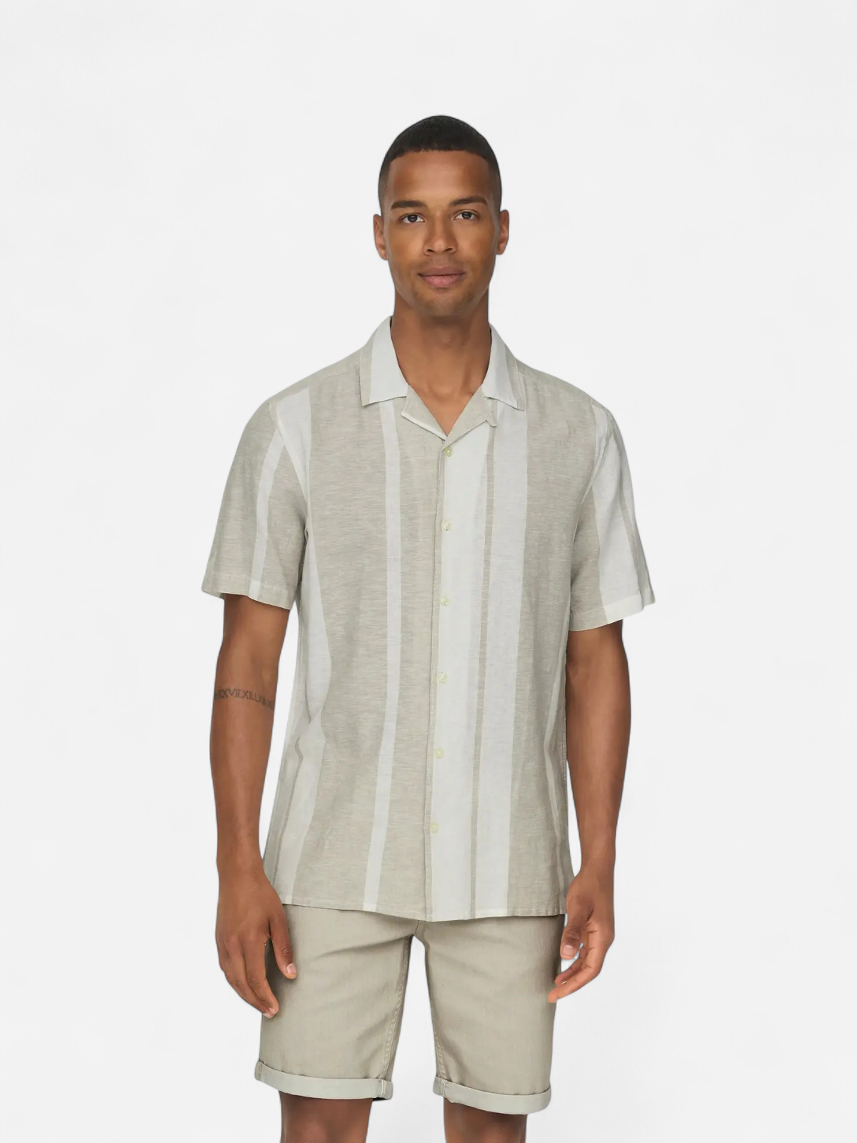 Only & Sons miesten kauluspaita ONSCaiden Shirt, Vintage Khaki - Kekäle.fi