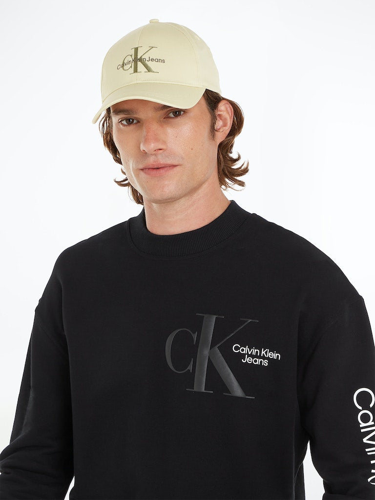 Calvin Klein Jeans Miesten Lippis MONOGRAM CAP, Luonnonvalkoinen