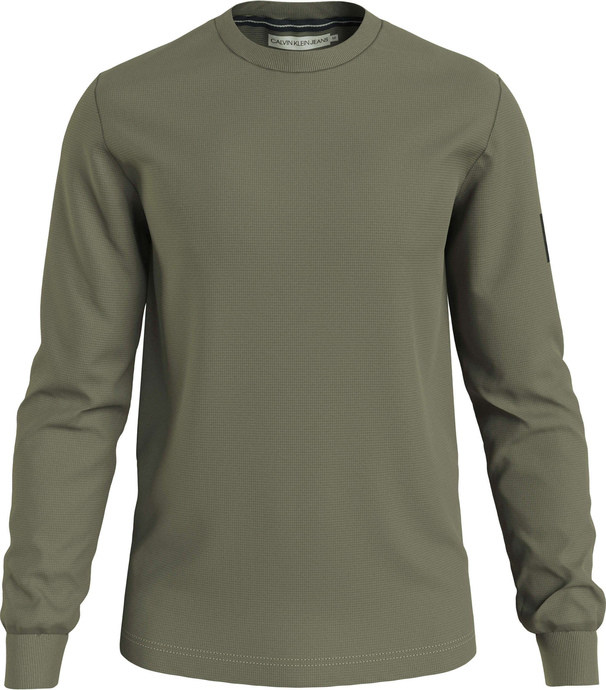 calvin-klein-jeans-miesten-paita-monologo-badge-waffle-ls-tee-armeijanvihrea-3