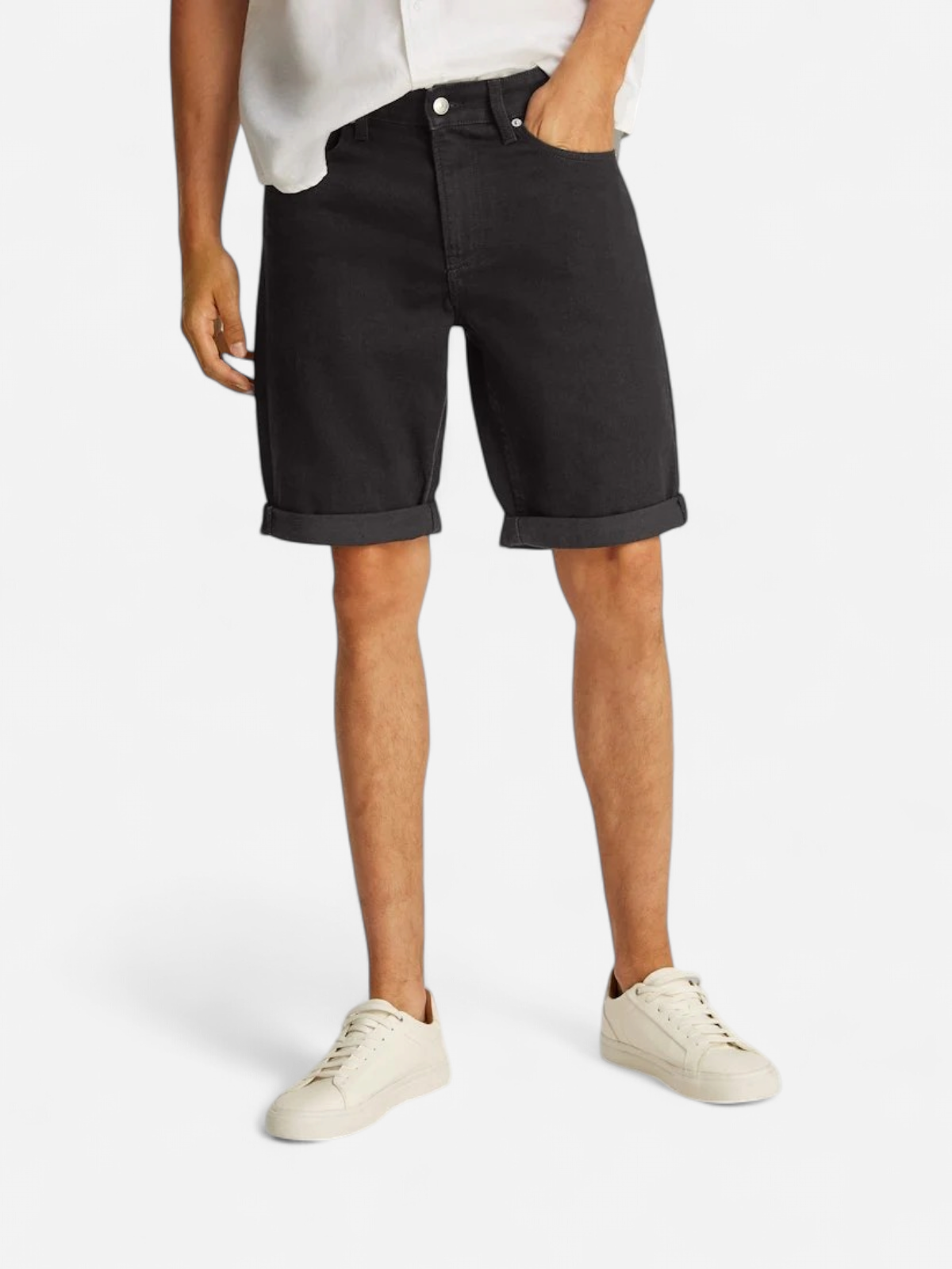 Calvin Klein Jeans miesten shortsit, SLIM SHORT 1A4 BLACK Musta - Kekäle.fi