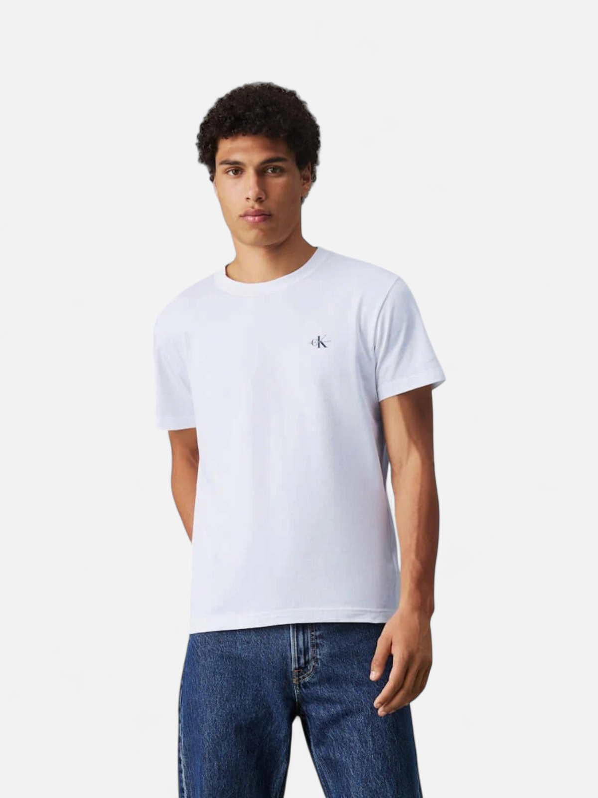 Calvin Klein Jeans Miesten T-paita  MONOGRAM T-SHIRT Valkoinen - Kekäle.fi