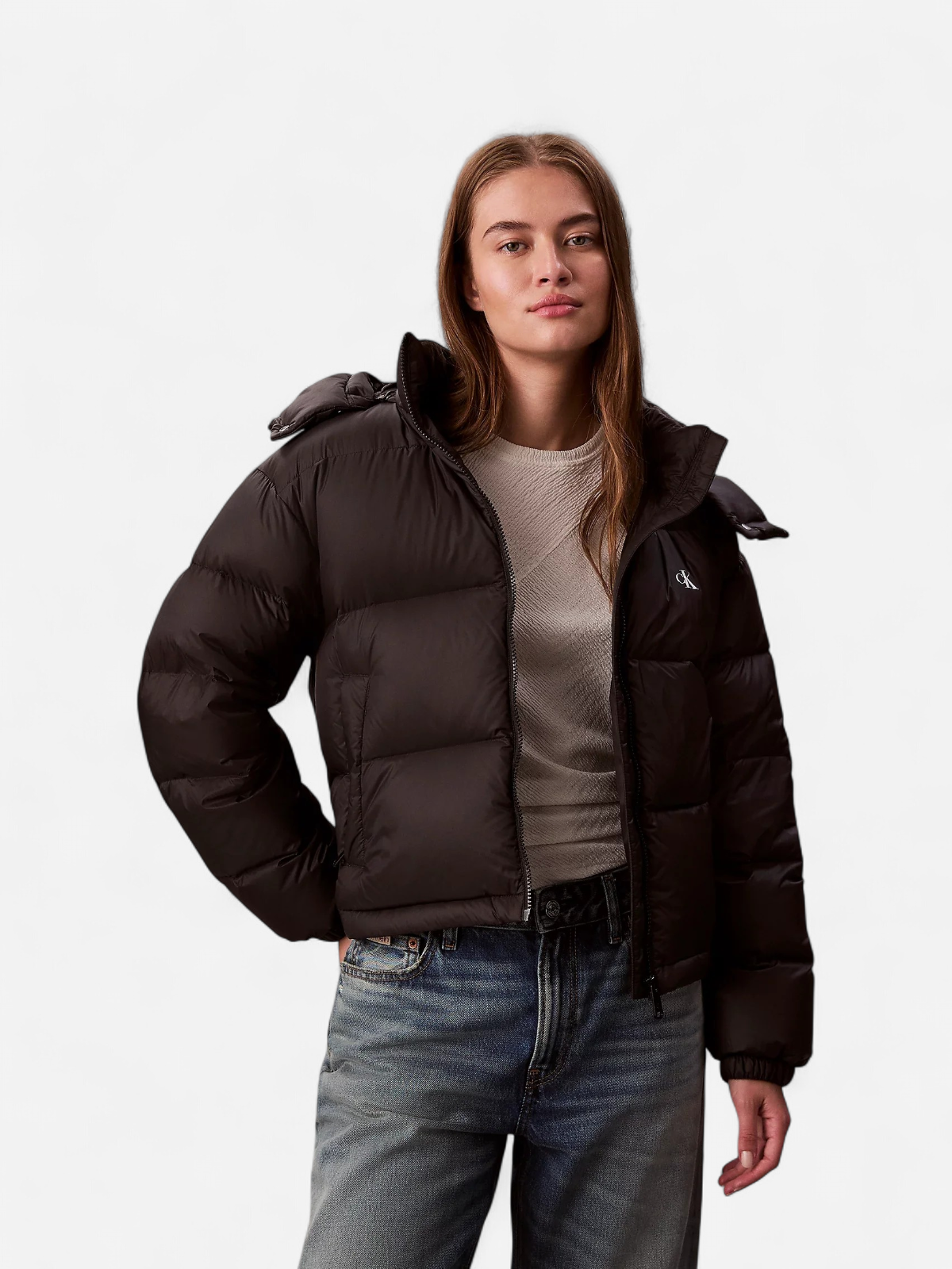 Calvin Klein Jeans naisten untuvatakki, ESSENTIAL MIDWEIGHT PUFFER JACKET Musta - Kekäle.fi