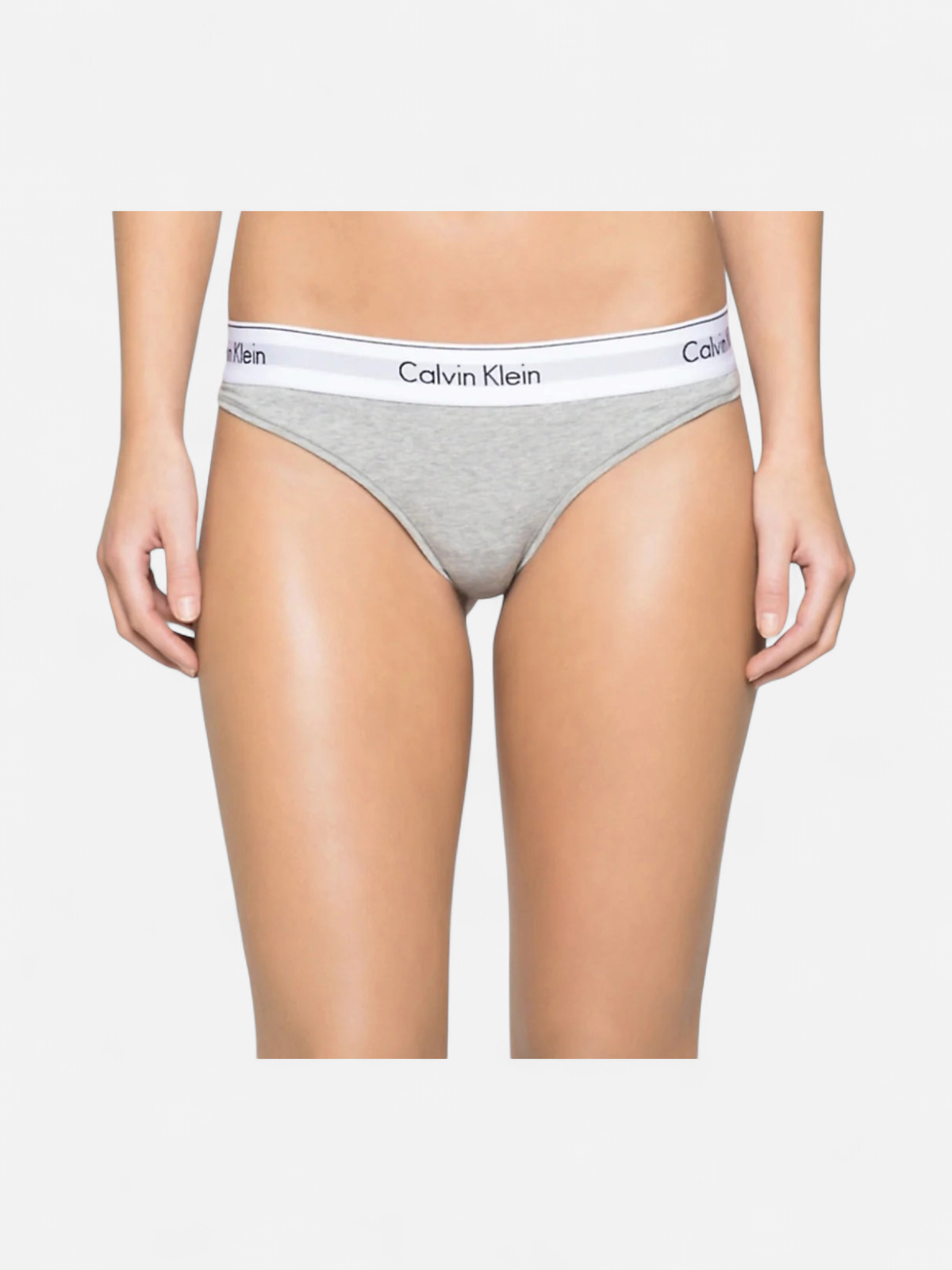 Calvin Klein Naisten Alushousut, Thong Vaaleanharmaa - Kekäle.fi