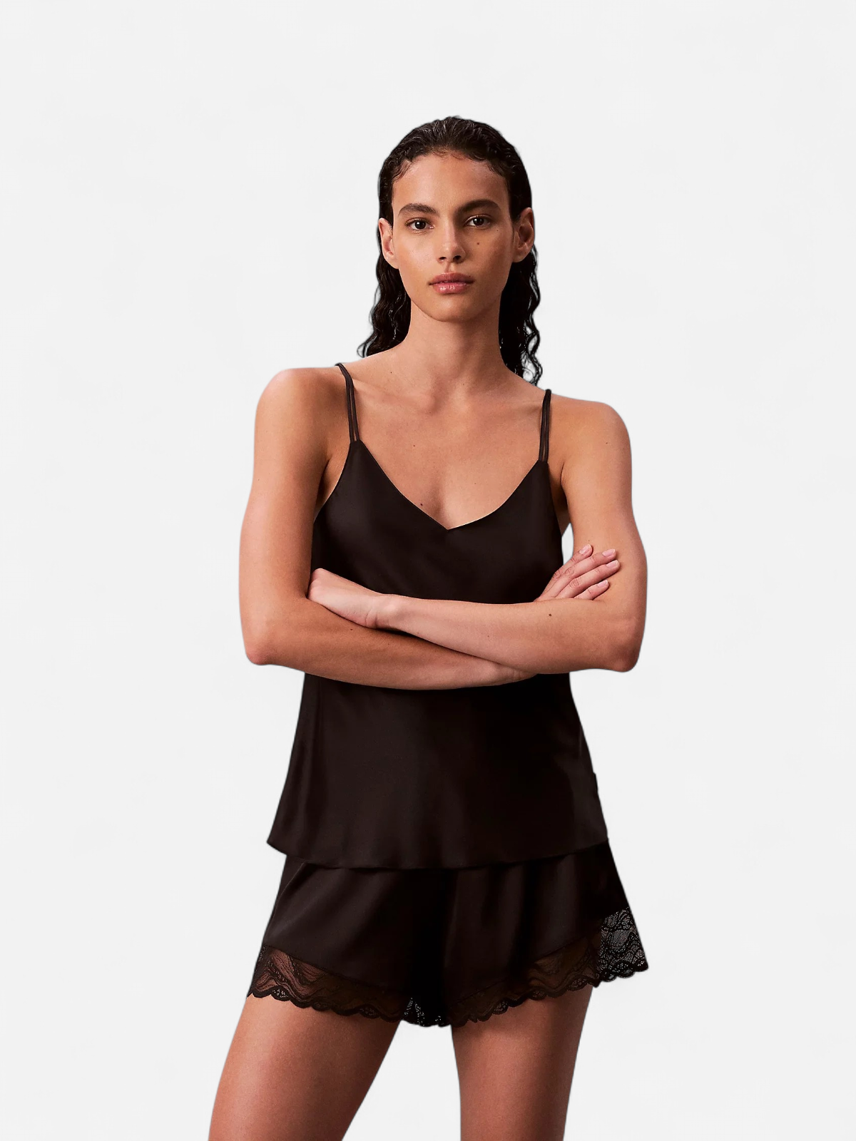 Calvin Klein naisten shortsit, CAMI SHORT SET Musta - Kekäle.fi