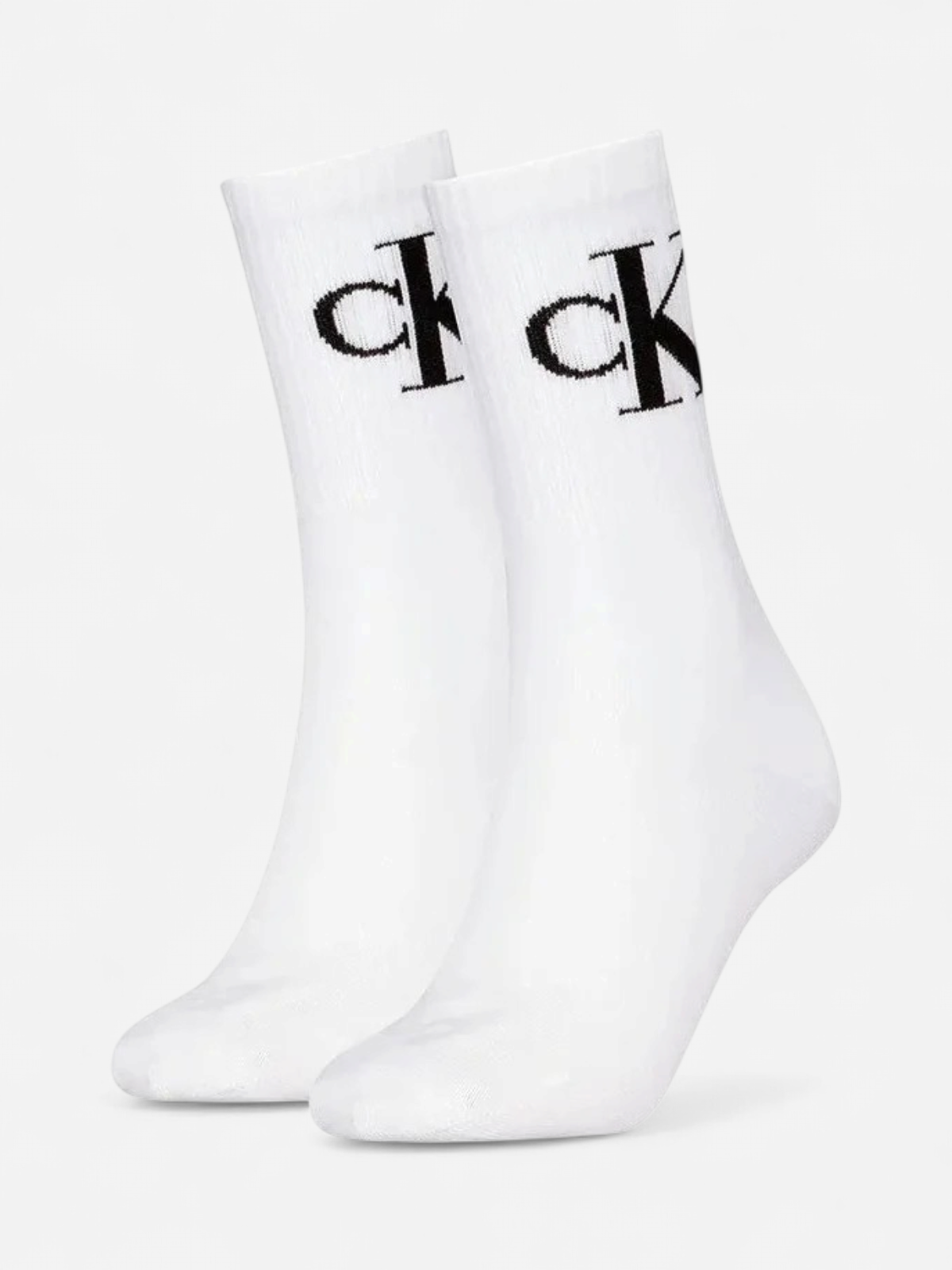 Calvin Klein Naisten Sukat, CKJ WOMEN MONOGRAM SOCK 2PK Valkoinen - Kekäle.fi