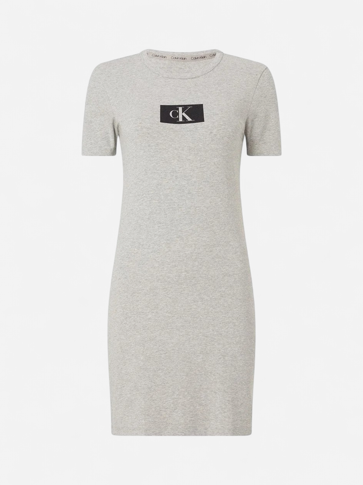 Calvin Klein, Naisten Yöasu, CK S/S NIGHTDRESS Vaaleanharmaa - Kekäle.fi
