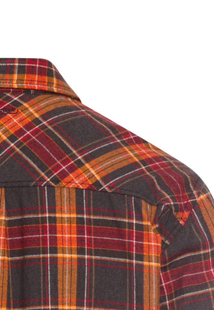 Camel Active miesten Kauluspaidat pitkähihaiset fleXXXactive® Long-sleeved shirt made of lightweight flannel, oranssi