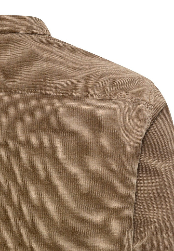 Camel Active miesten kauluspaita LS Soft Strech Shirt, ruskea