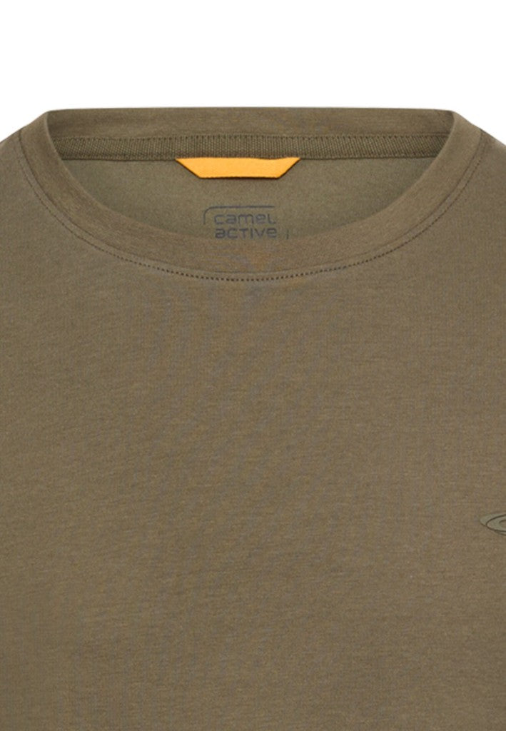 Camel Active miesten T-paita FleXXXactive© T-shirt with 4-way stretch, tummanvihreä