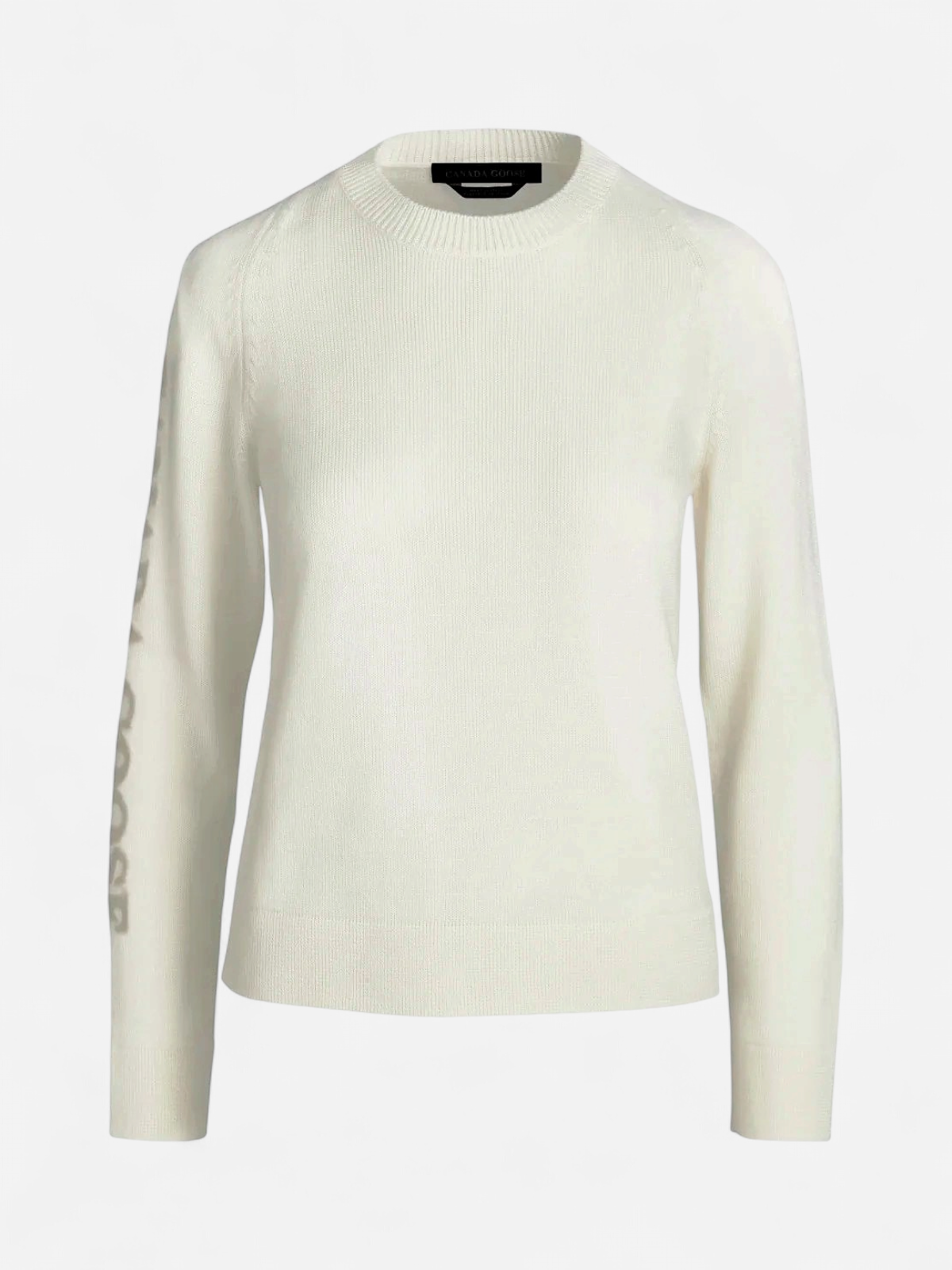 Canada Goose Naisten Merinovillainen Neule, SATURNA CREWNECK Vaalea Beige - Kekäle.fi