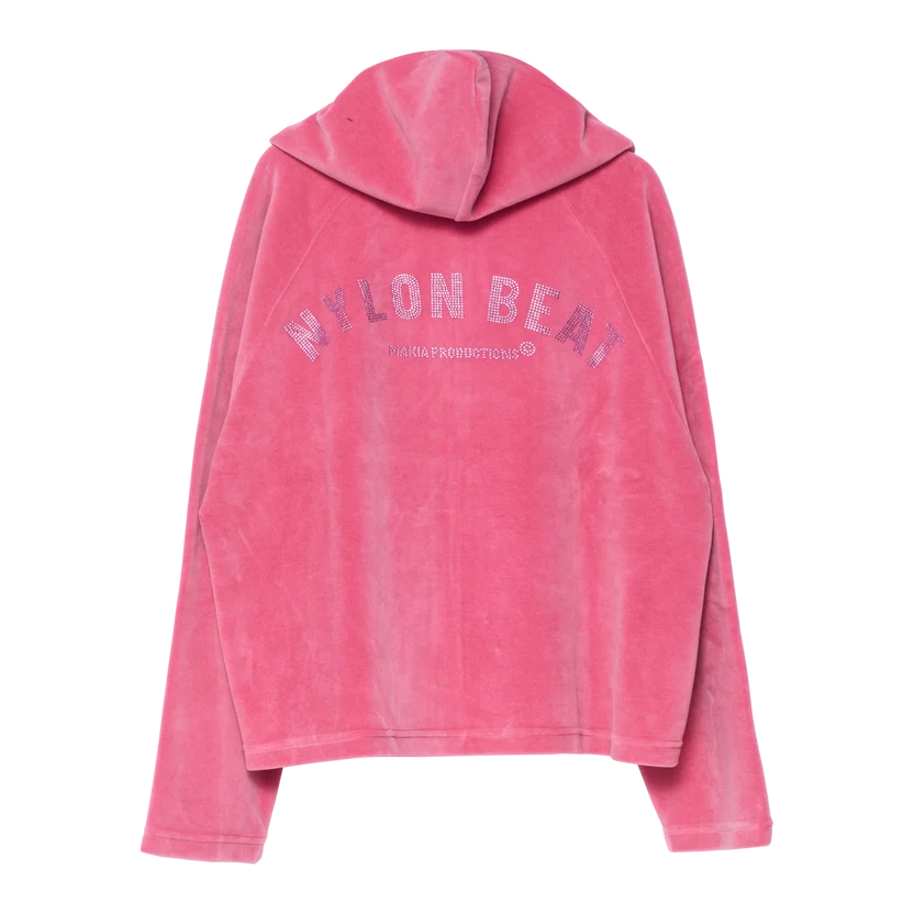 Makia x Nylon Beat huppari Nylon Zip Hoodie, vaaleanpunainen