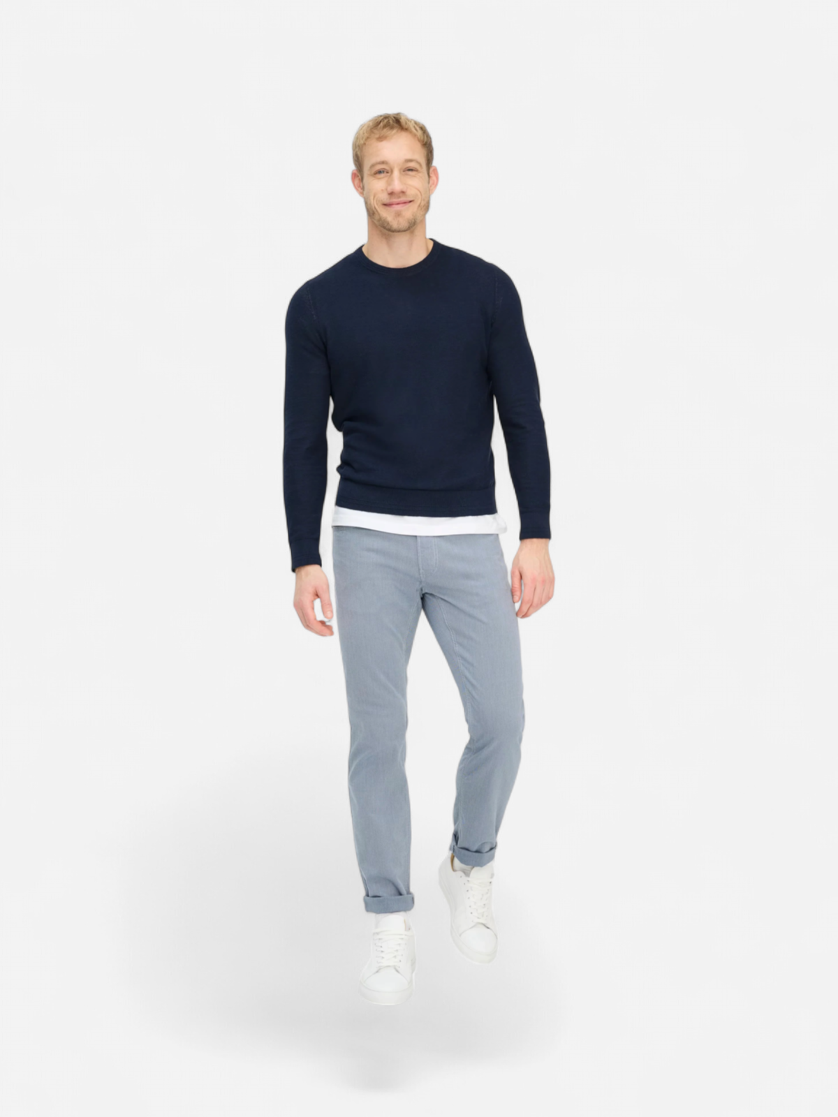 Brax miesten housut Chuck Tri-Flex Modern Fit Stucture, sininen - Kekäle.fi